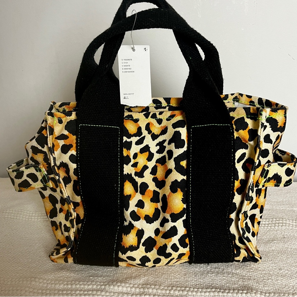 BDG Leopard Print Utility Tote Bag | Urban Outfitters Crossbody Strap - Picture 2 of 12
